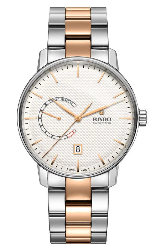 Rado Coupole Classic Automatic RA031753F6 Bracelet Watch 41mm in Silver/Rose Gold