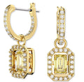 Swarovski Millenia Drop Earrings, Yellow and Clear Coloured Crystal in Gold Tone