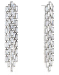Aqua Baguette Fringe Drop Earrings - Exclusive