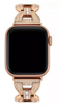 Anne Klein Women's Premium Crystal Bracelet for Apple Watch Rose Gold