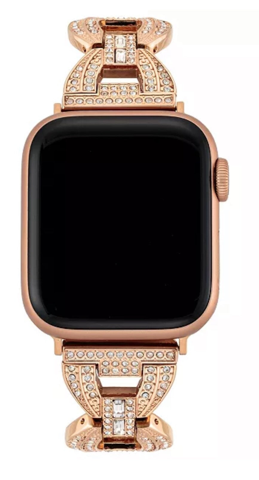 Anne Klein Women's Premium Crystal Bracelet for Apple Watch Rose Gold