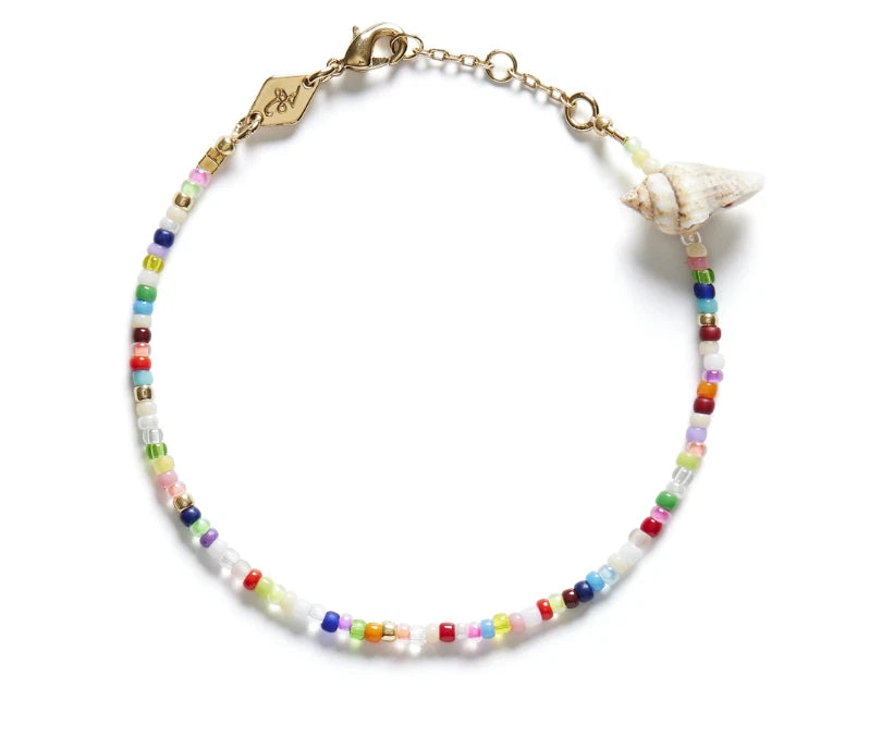 Anni Lu Fiesta Multicolor Bead Shell Bracelet