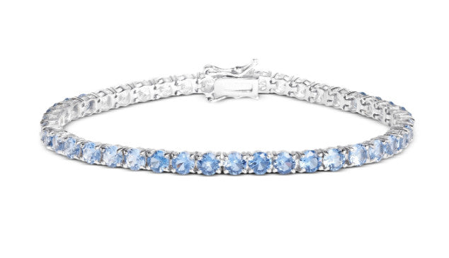 Giani Bernini Blue Ombre Cubic Zirconia Tennis Bracelet in Sterling Silver, Crea