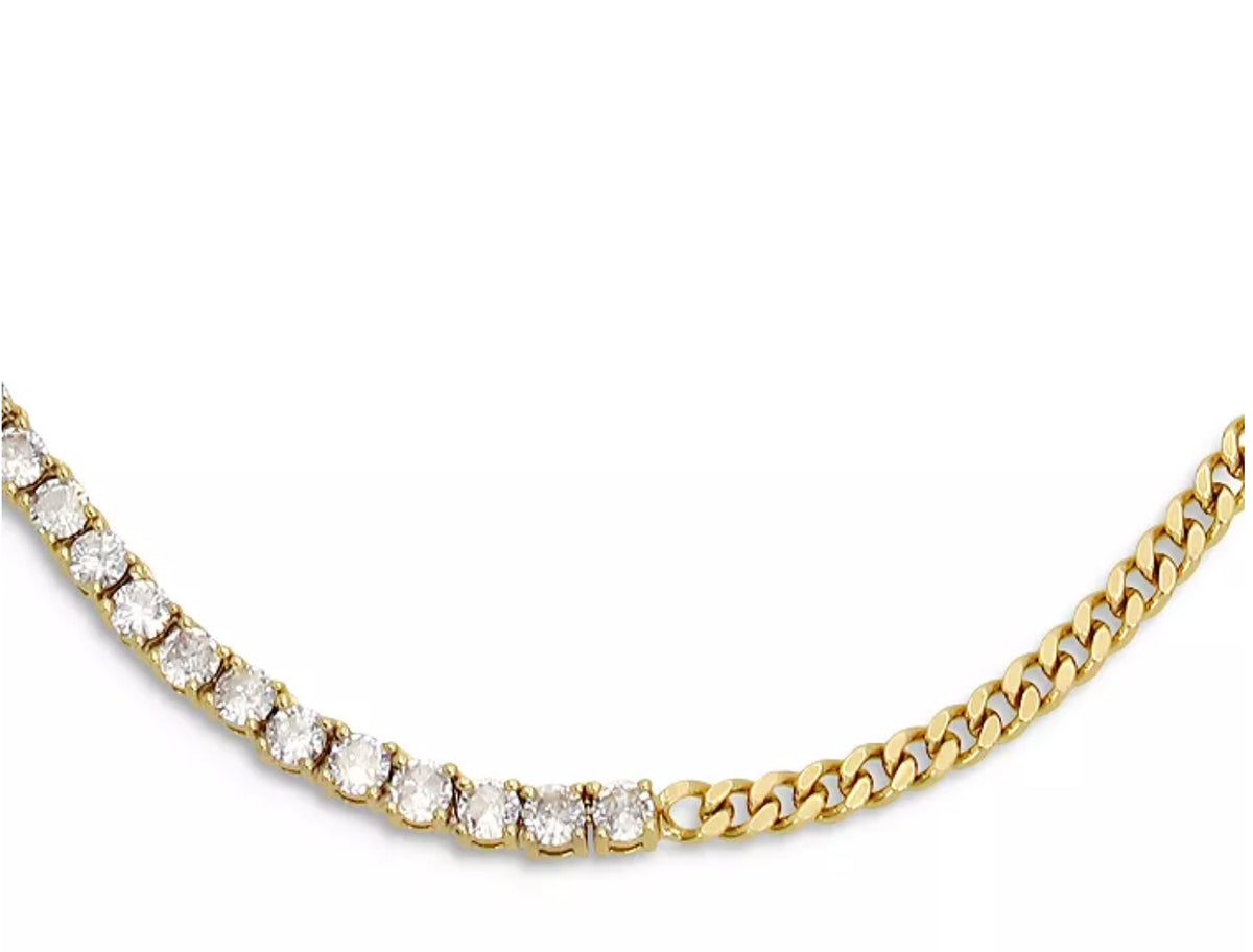 Allsaints Stone Chain Collar Necklace, 14 + 2