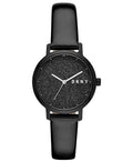 DKNY Women's Modernist Patent Leather Strap Watch (Black)