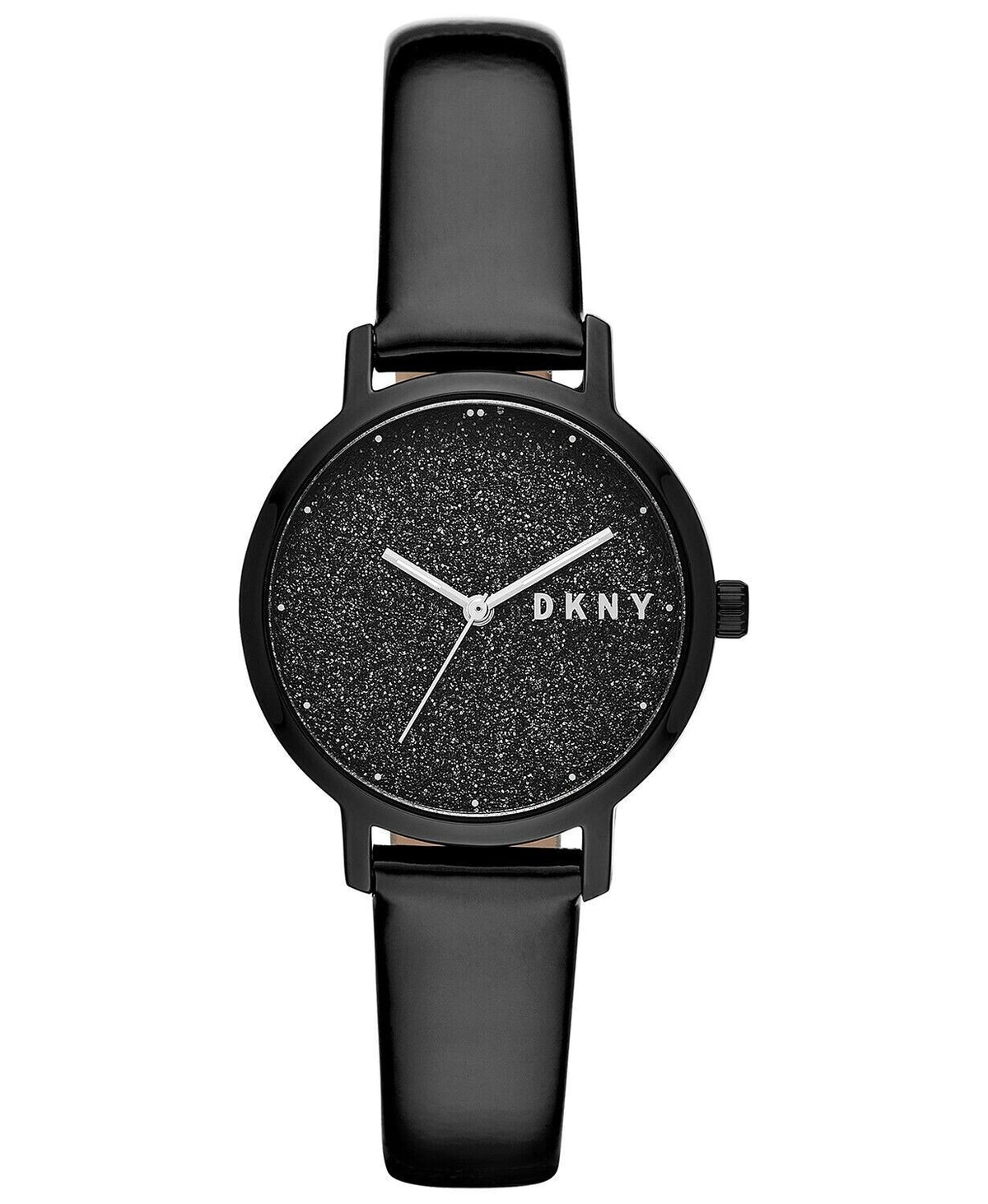 DKNY Women's Modernist Patent Leather Strap Watch (Black)