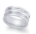 Men's Stainless Steel Multi-Row Cut Band Size #10.5