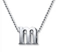 Little Letter by Alex Woo Initial Pendant Necklace Sterling Silver, M