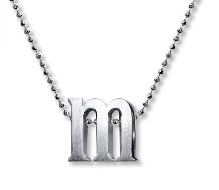 Little Letter by Alex Woo Initial Pendant Necklace Sterling Silver, M