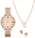 Fossil Women's Jacqueline Rose Gold-Tone Stainless Steel Bracelet Watch