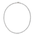 Cubic Zirconia Graduated Tennis Collar Necklace Sterling Silver