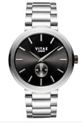 Vitae London Men's Elmington Stainless Steel Bracelet Watch 44mm