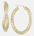 Simone I. Smith Textured Twist Hoop Earrings in 18k Gold over Sterling Silver