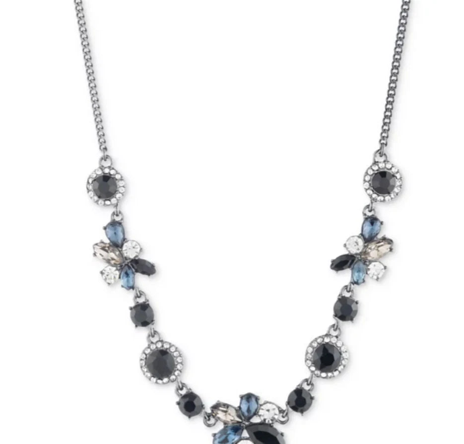 Givenchy Halo Cluster Collar Necklace Red Crystal