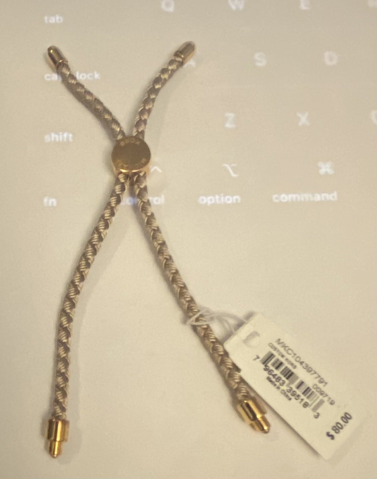 Michael Kors Women's Custom Kors Sterling Silver Cord Bracelet $80