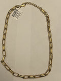 Paperclip Link 19" Chain Necklace in 18k Gold-Plated 925 Sterling Silver