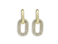Aqua Eno Pave Link Drop Earrings - Exclusive
