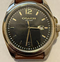 Coach Men's Elliot 41mm Watch Black Dial 14602698 Brown Leather Strap No Box