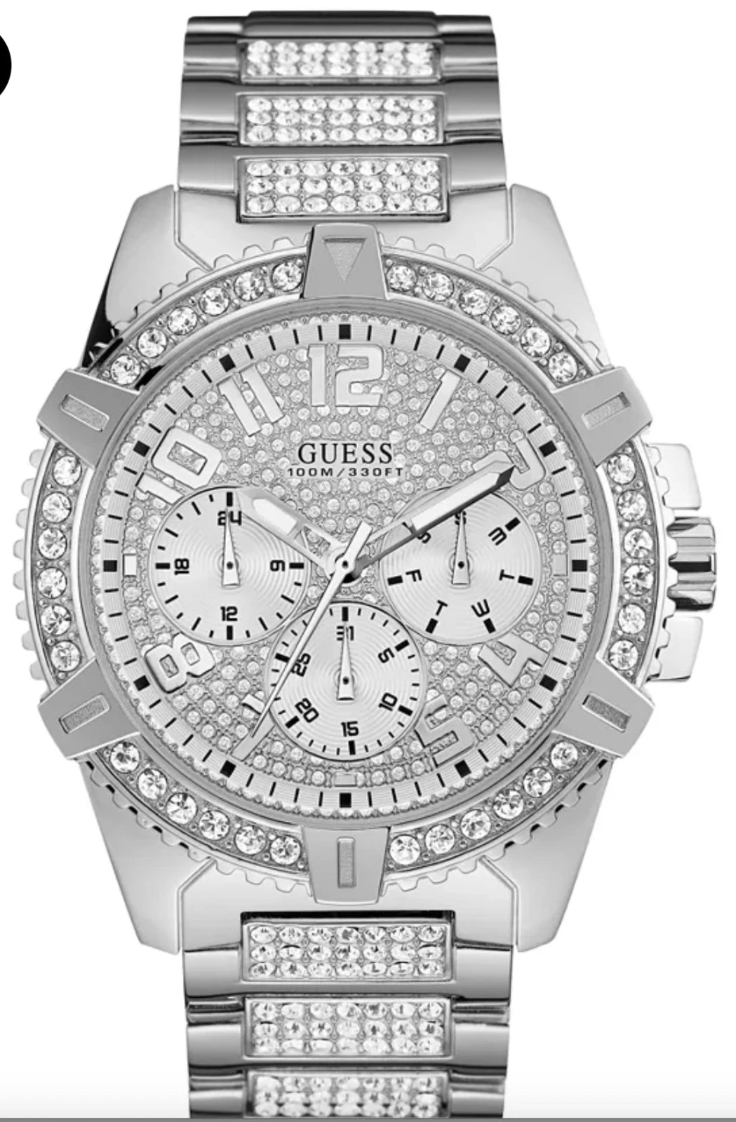 GUESS GW0490G1 Men's Dress Casual Silver Tone Stainless Steel Watch 50m WR