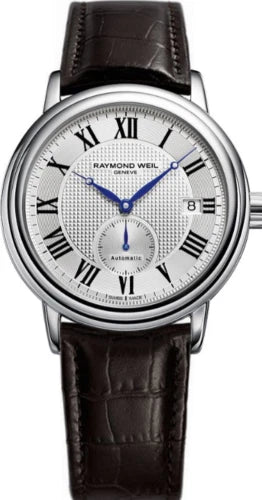 Raymond Weil Maestro 2238-STC-00659 Men's Automatic Watch Black Leather Band